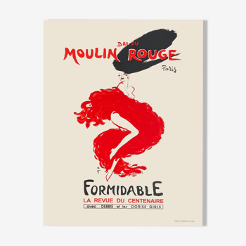 Affiche moulin rouge "formidable" par René Gruau