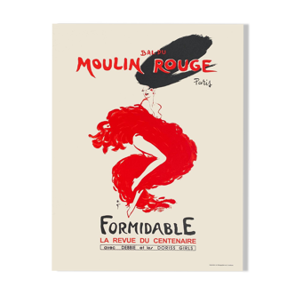 Affiche moulin rouge "formidable" par René Gruau