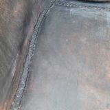 Fauteuil en corne et cuir ancien - 1950s