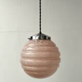 pink opaline pendant light