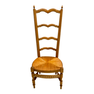 Chaise de nourrice paillée vintage