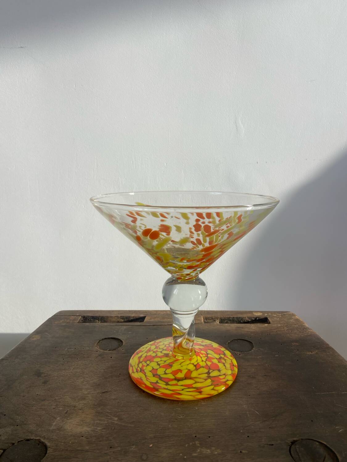 Clichy glass fruit bowl