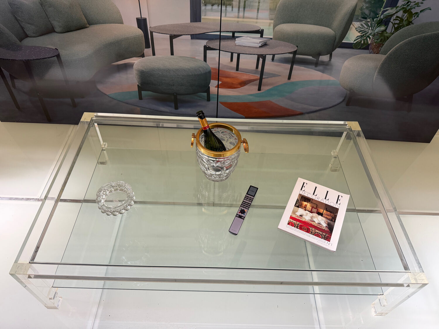 Table basse Altuglass et verre David Lange