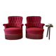 Set de 2 fauteuils cocktail vintage / fauteuils individuels avec franges