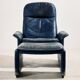 Fauteuil en cuir Ds 50 et ottoman par De Sede, ensemble de 2