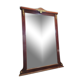 Empire style mirror in wood and gilded bronze