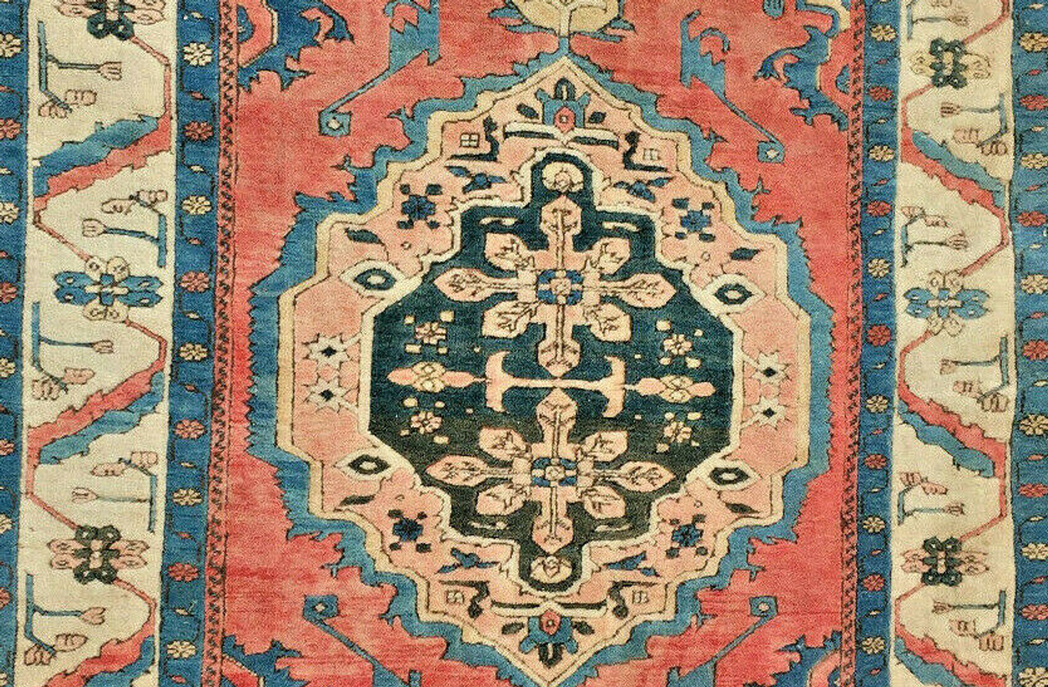 Azeri wool carpet made in Turkey. 20th century