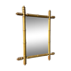 Miroir glace vintage style faux bambou doré, 58x42 cm