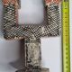 Ethnic candle holder with two branches, Moroccan handicrafts, 18 cm