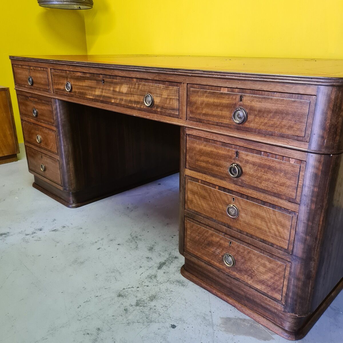 Antique English Desk With Rosewood Veneer, from around 1900