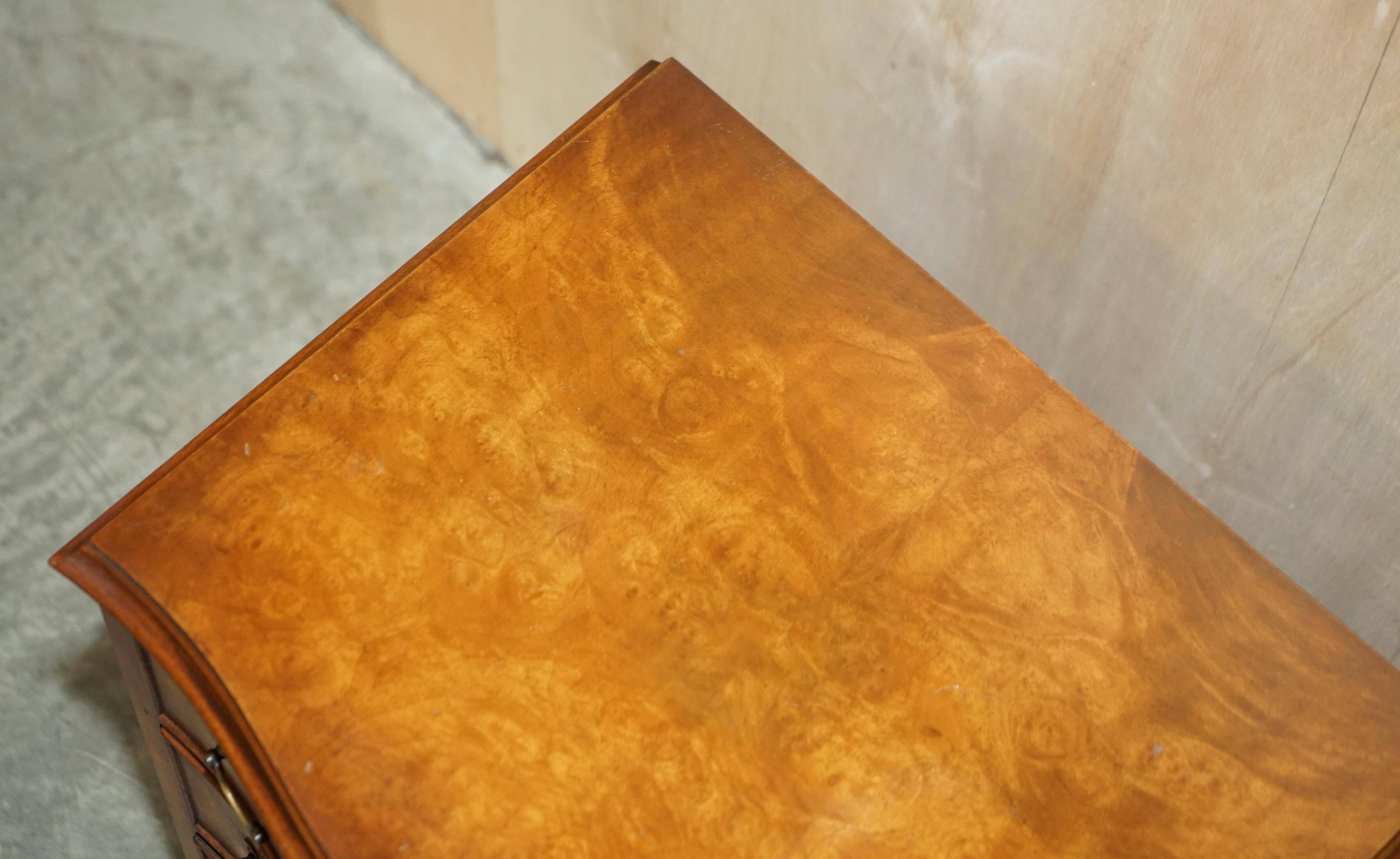 Vintage Walnut Burr Commode Serpentine Bevan Funnell