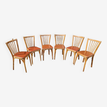 Set of 6 Baumann 70's chairs