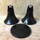 4 Original Black Tam Tam Stools by Henry Massonet