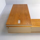 70s executive writing desk with side cabinet