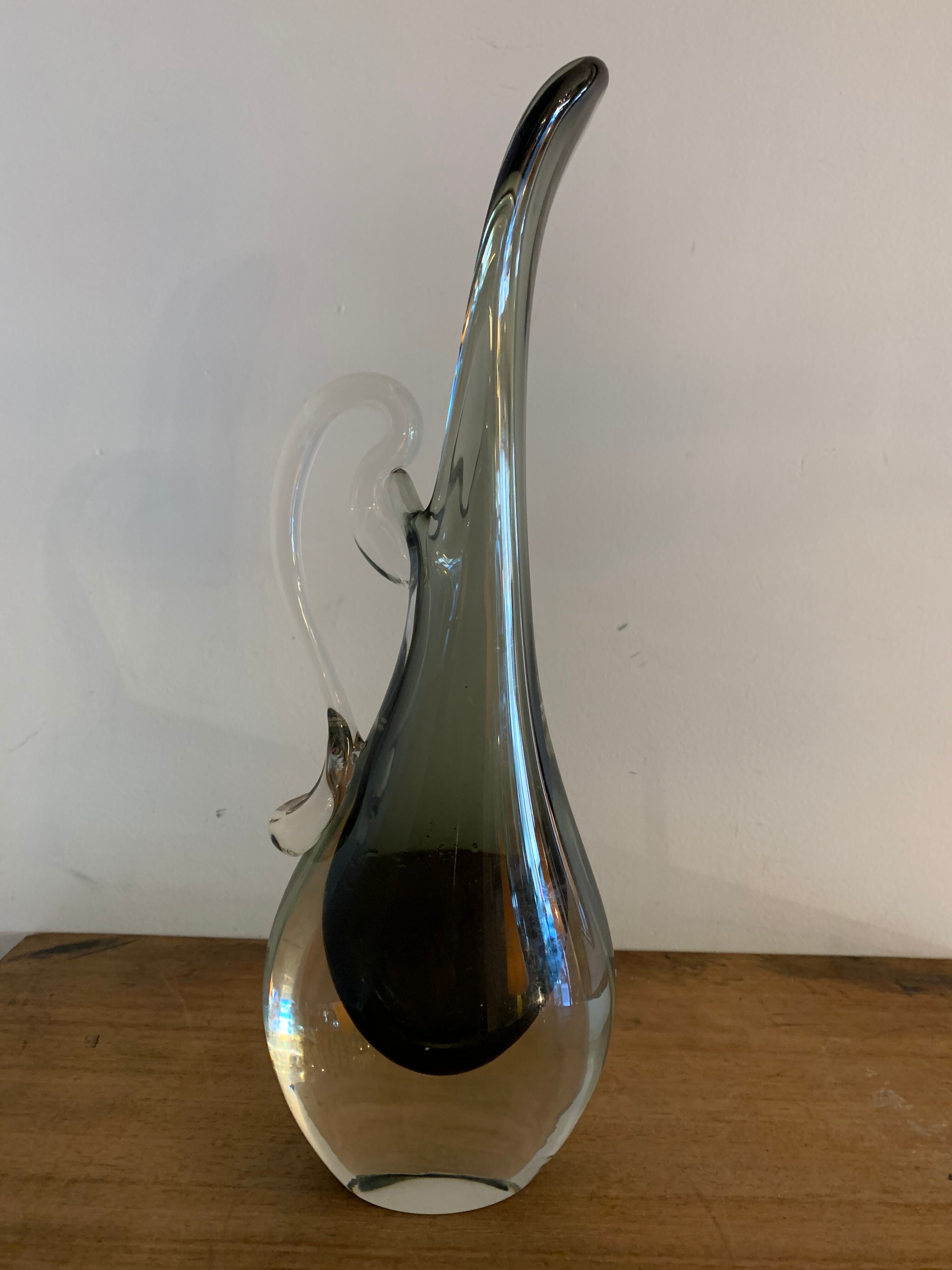 Sommerso Murano glass vase 1960