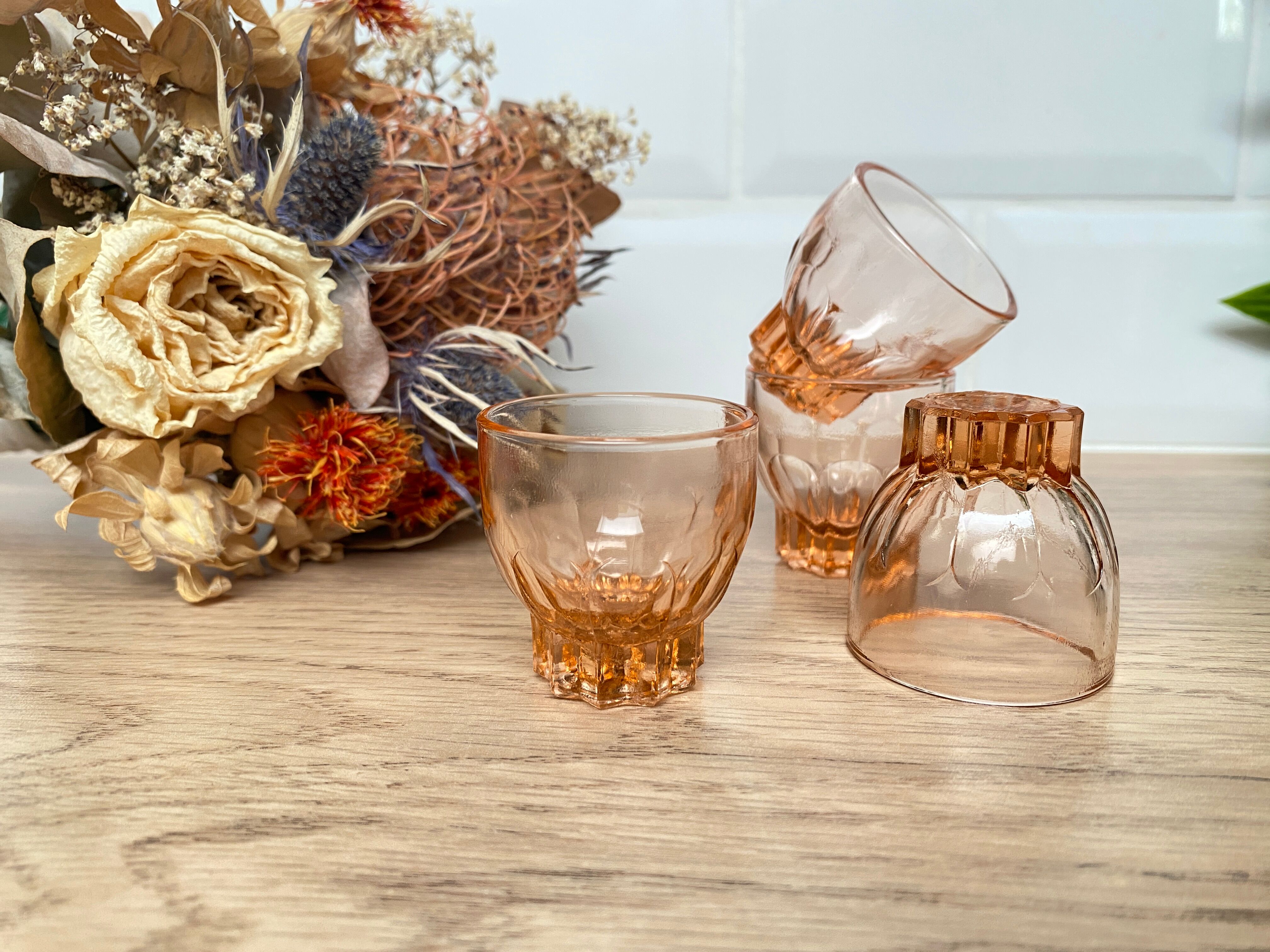 Set de 4 verres liqueur Luminarc étoile rose