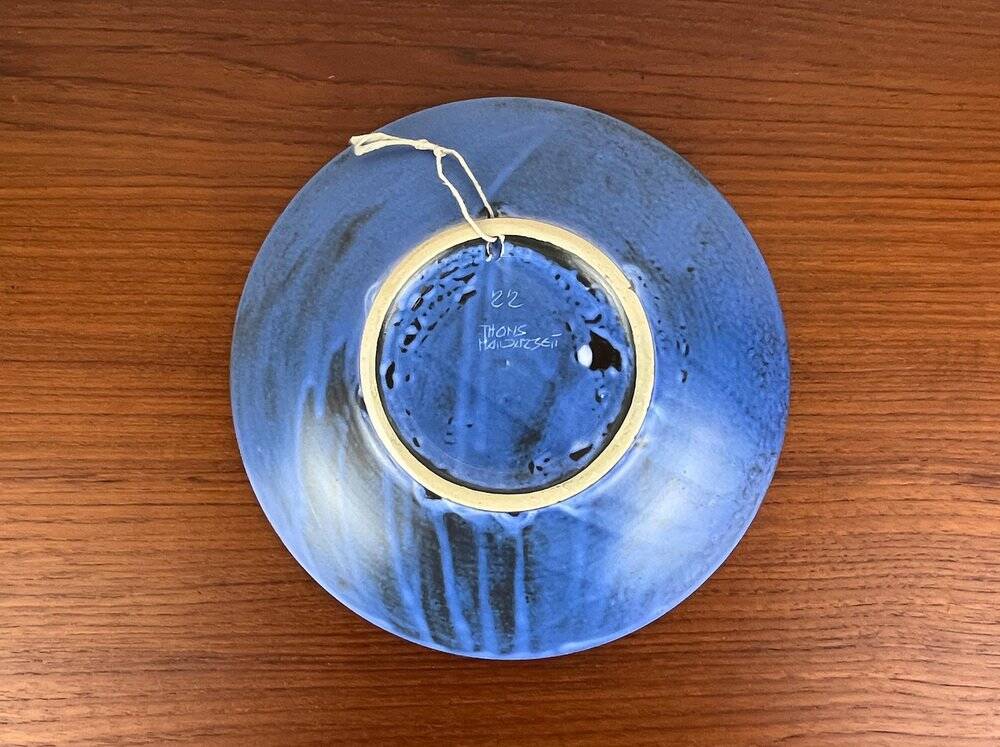 Mid-century German studio pottery wall plate by Thoms Keramik, 1960s.