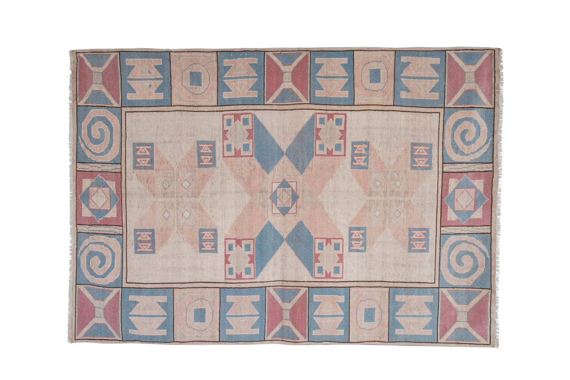 Vintage Handwoven Turkish Oushak Carpet, 1970s 175 x 252 cm