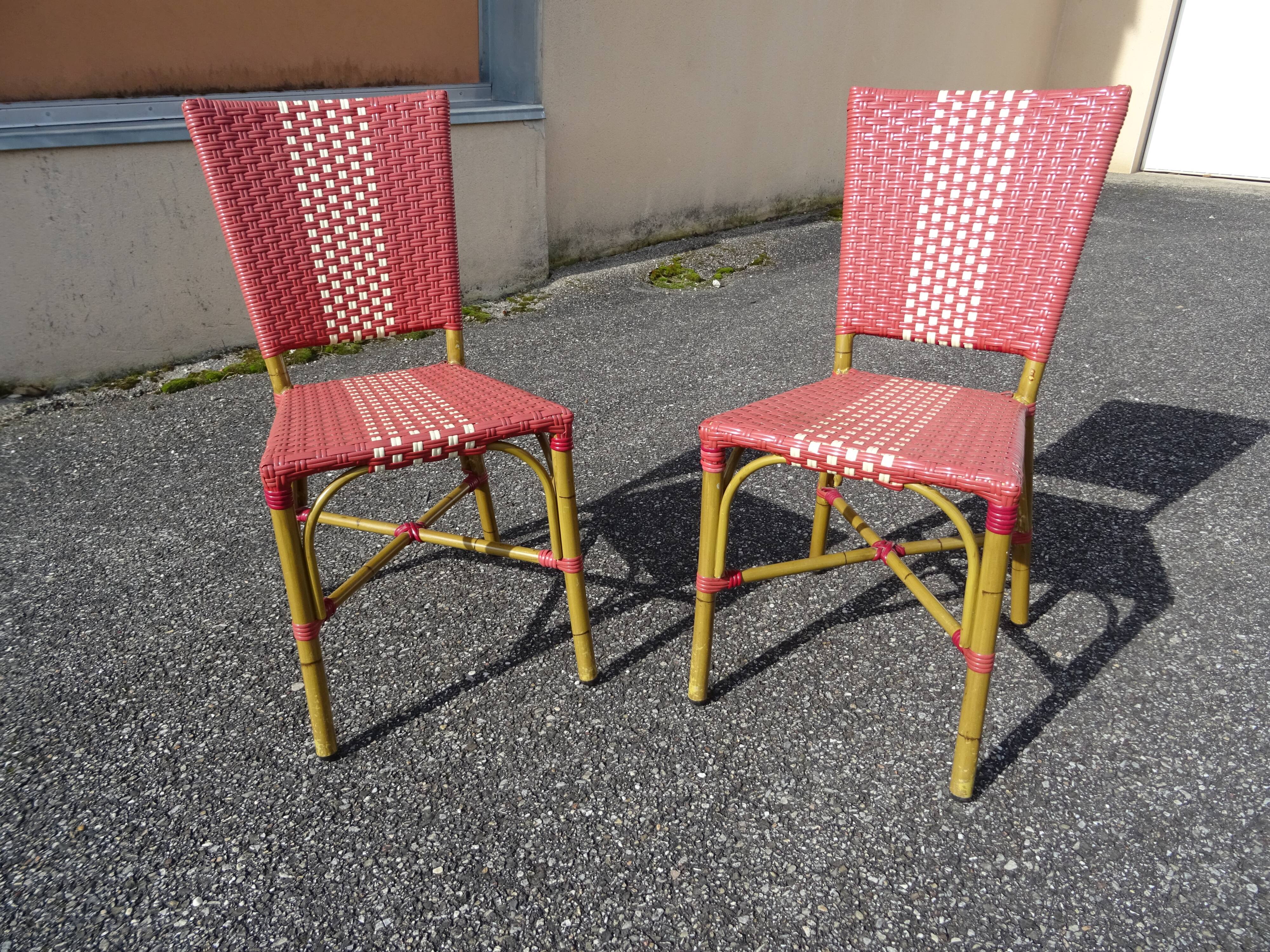 Pair of vintage Parisian bistro chairs