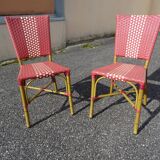 Pair of vintage Parisian bistro chairs