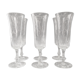 Champagne pressed molded glass flutes