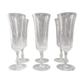 Champagne pressed molded glass flutes