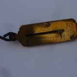 Old brass spring scale 12 kg (pocket scale)