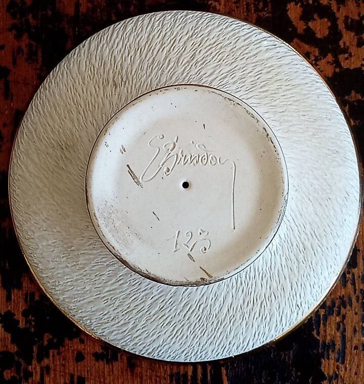 Earthenware fruit bowl - signed and numbered under the base