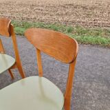 Set of 5 vintage Scandinavian style chairs