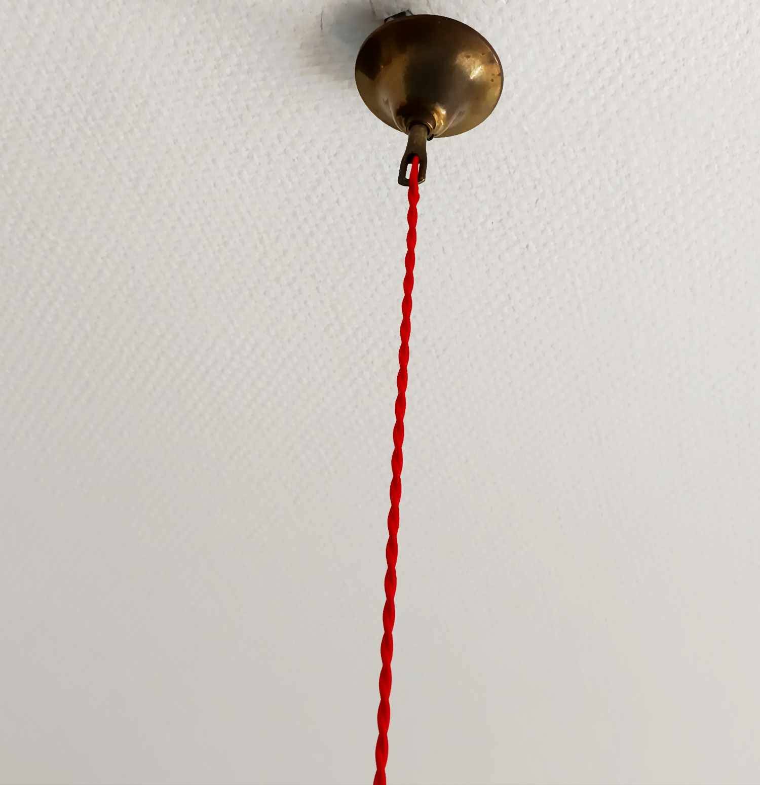 Suspension opaline vintage 1950