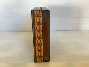 Boîte En Bois Naturel Pour Rangement Bijoux Ou Cartes à Jouer - Dimensions 15.5x13x4 Cm - Avec Fermeture Clip