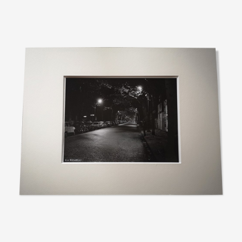 Photograph 18x24cm - Old black and white silver print - Rue Mirabeau - 1950s-1960s