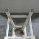 Original patina wooden handle stool
