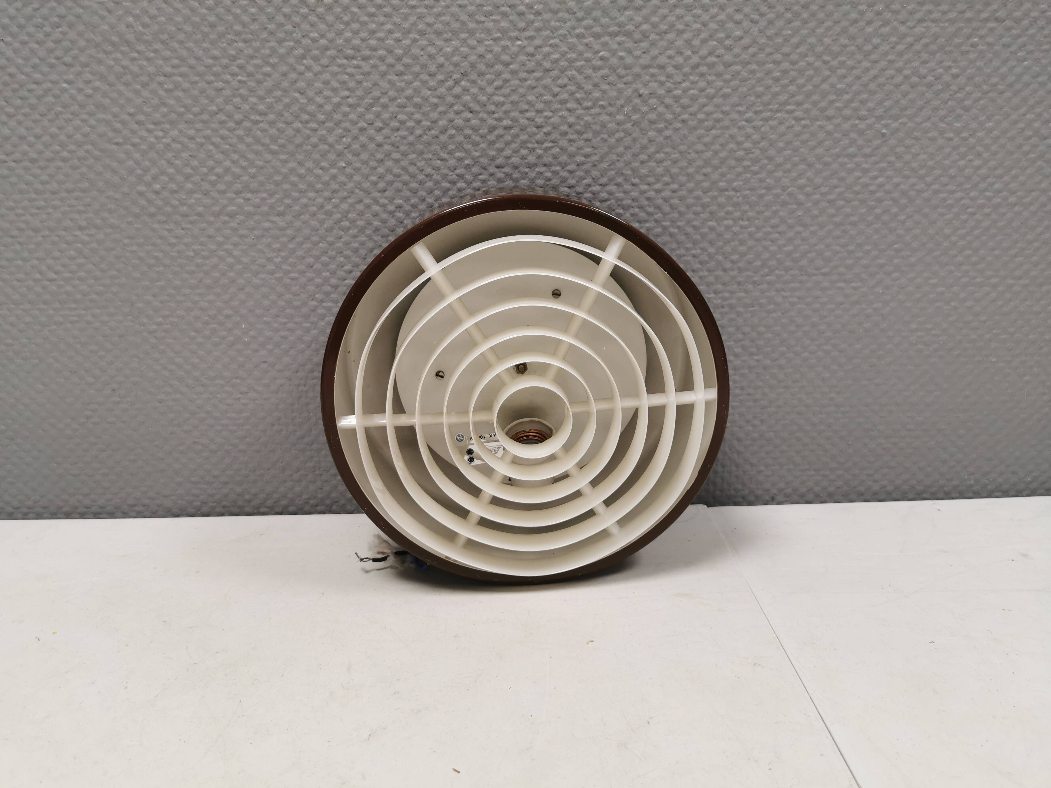Ceiling lamp from the 80s, Nordisk Solar Denmark. In original light brown color.