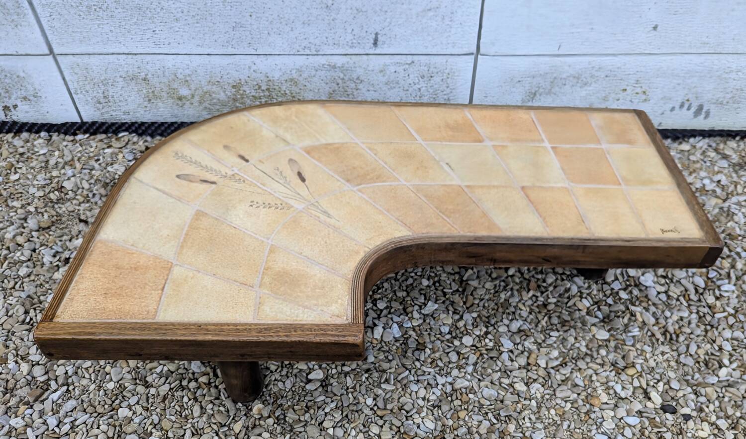 Vintage Vallauris Herbier Design Coffee Table Signed Barrois