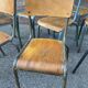 Suite de 15 chaises dépareillées industrielle école vintage