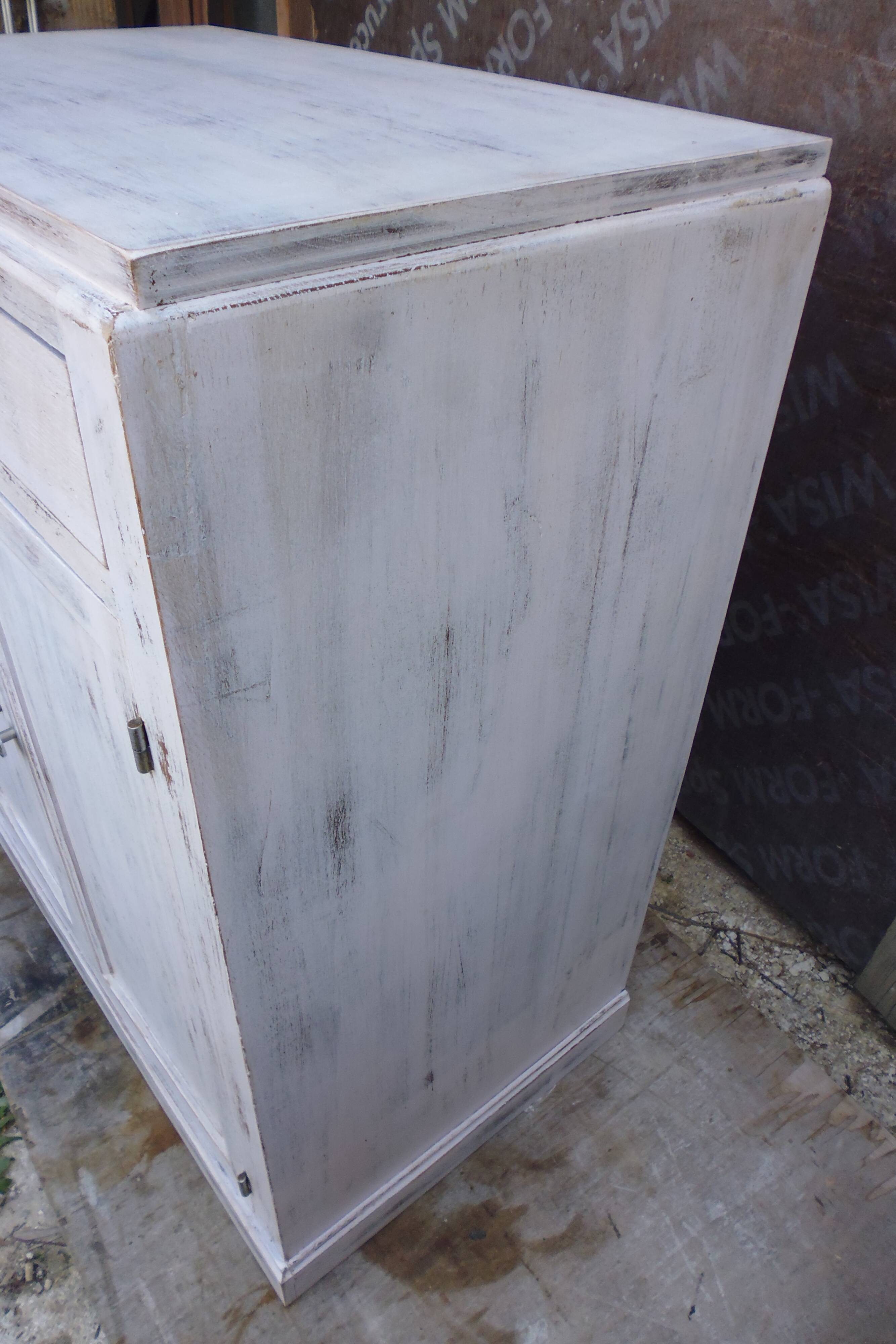 Parisian buffet 2 doors 1 painted oak drawer