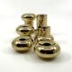 6 small brass candlesticks • Landskrona Mässing • Sweden • Circa 1978
