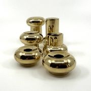 6 small brass candlesticks • Landskrona Mässing • Sweden • Circa 1978
