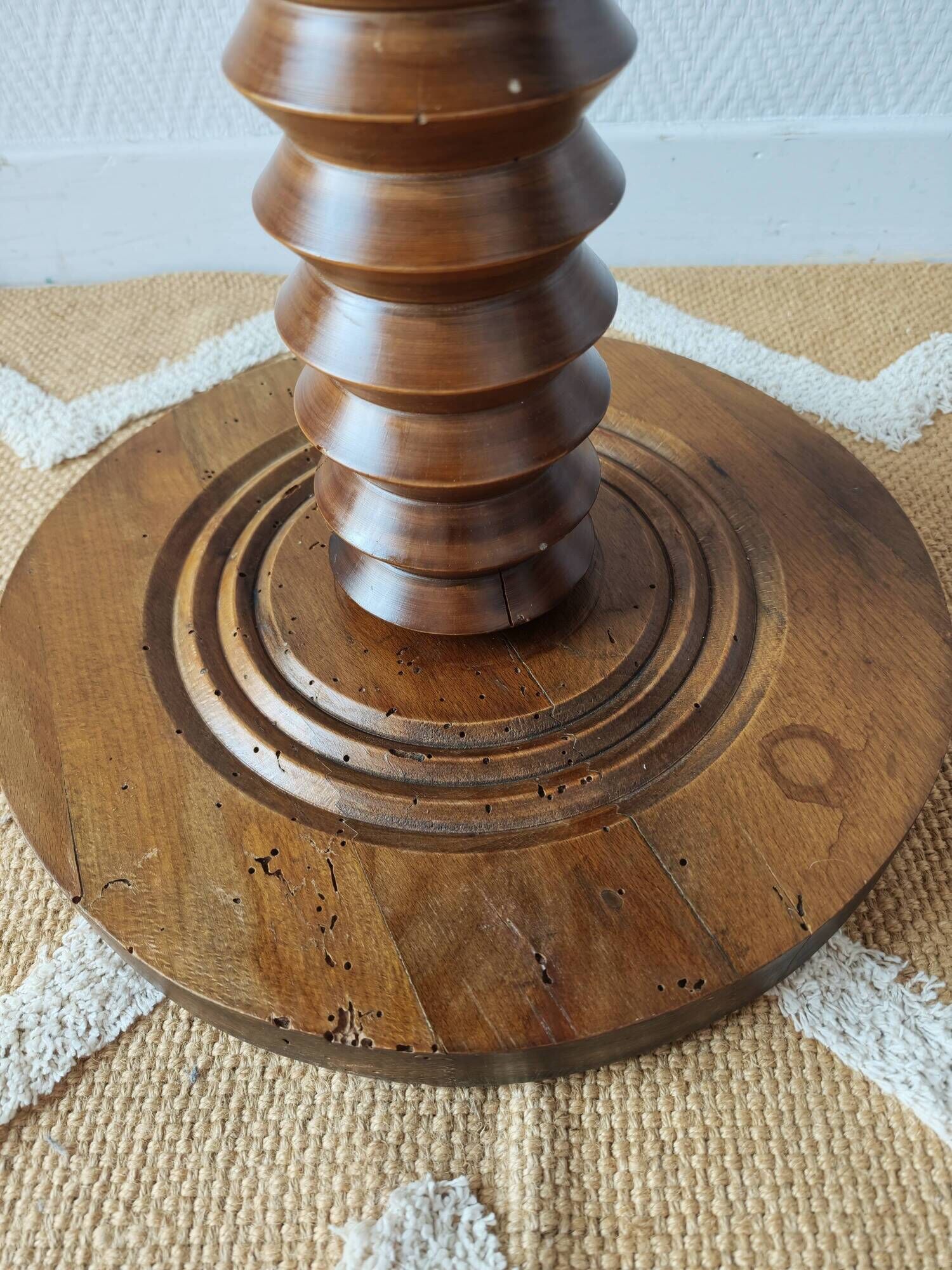 Wooden turned gueridon in the style of Charles Dudouyt – 1940s-50s