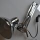 Articulated architect lamp with vintage clip, 90s, chrome metal