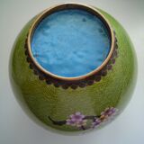Paire de pots à gingembre en émail cloisonné début 20ème siècle
