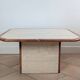 Travertine and marble coffee table