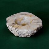Beige alabaster ashtray by Romano Bianchi, Italy, 1970s