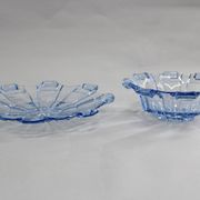1970s pair of Glass Bowls , Czechoslovakia