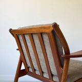Vintage teak wooden armchair
