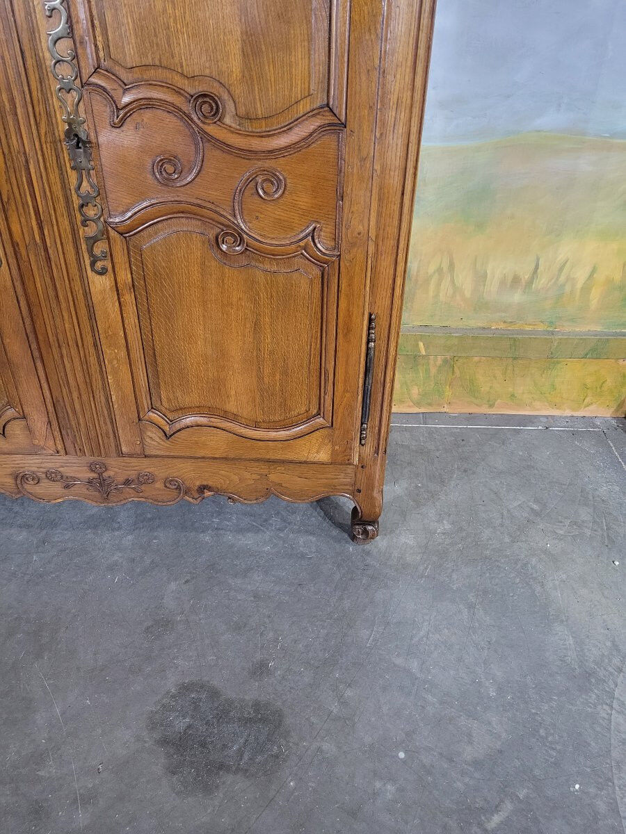 Small Louis XV wardrobe in solid oak