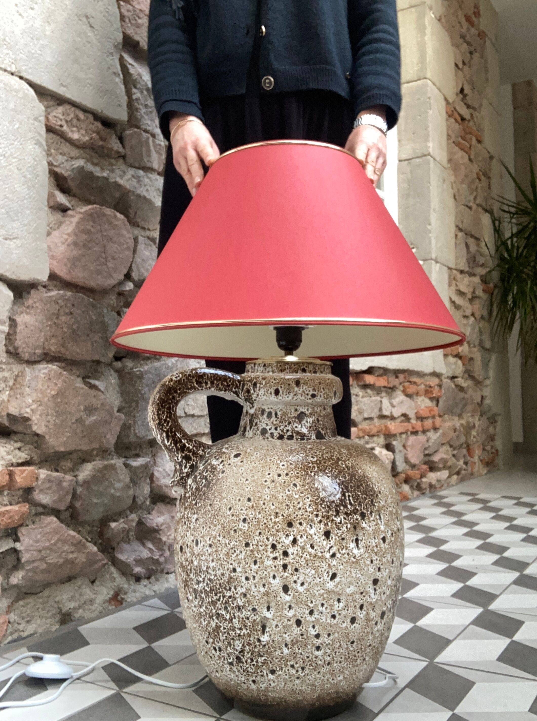 Table lamp XXL H75cm ceramic Fat Lava