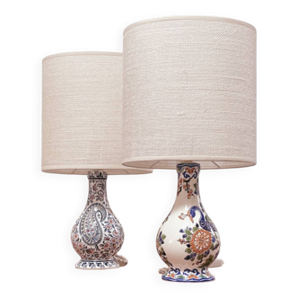 Paire lampes faïence de Gien
