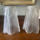 Pair of Art Deco wall sconces in frosted molded glass